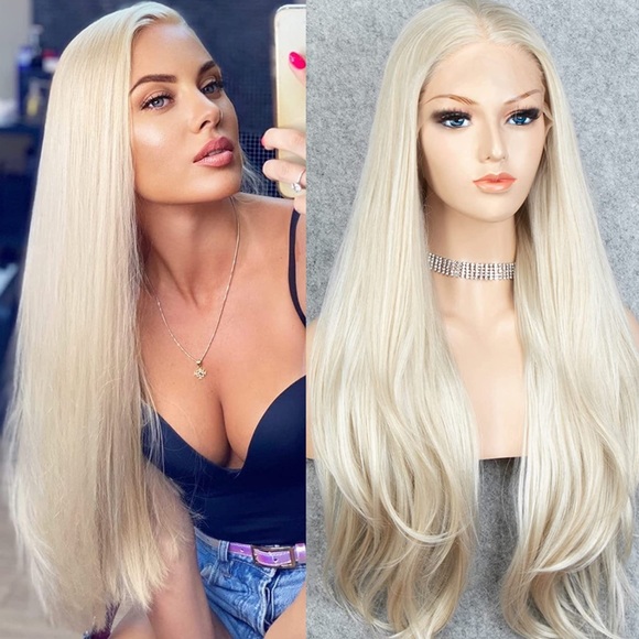 ♥️ 22” BABY BLONDE STRAIGHT Lace Front Wig *NWT*💖